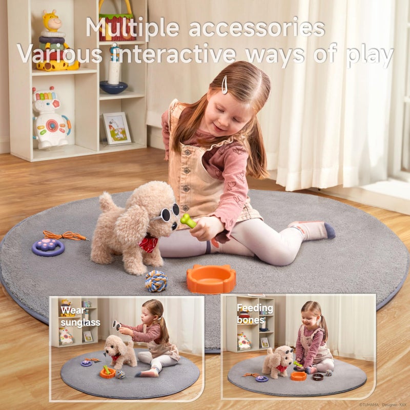 TUMAMA Remote Control Electronic Plush Puppy Dog Toy  Fun Interactive Toys Walks Barks Shake Tail Dress Up Realistic Stuffed Animal Dog  Gift for Girls Boys Age 3-6 Year Old - Image 5